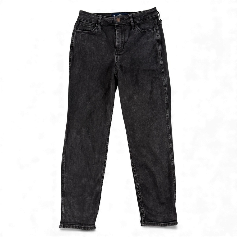 Hollister Jeans Womens 5R Black Ultra High‎ Rise Mom Classic Stretch Denim
